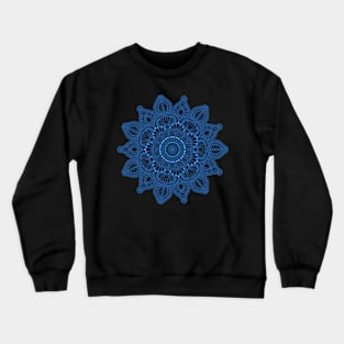 Blue Floral Mandala Crewneck Sweatshirt